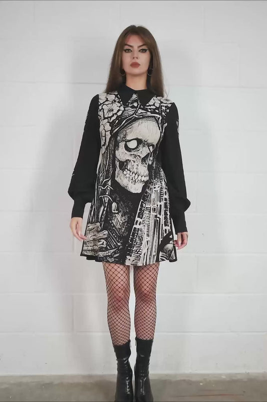 Killstar Weird Tales Skull Dress Black